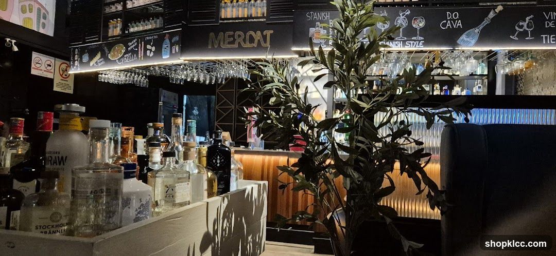 Bar Interior with Wine and Spirits Display