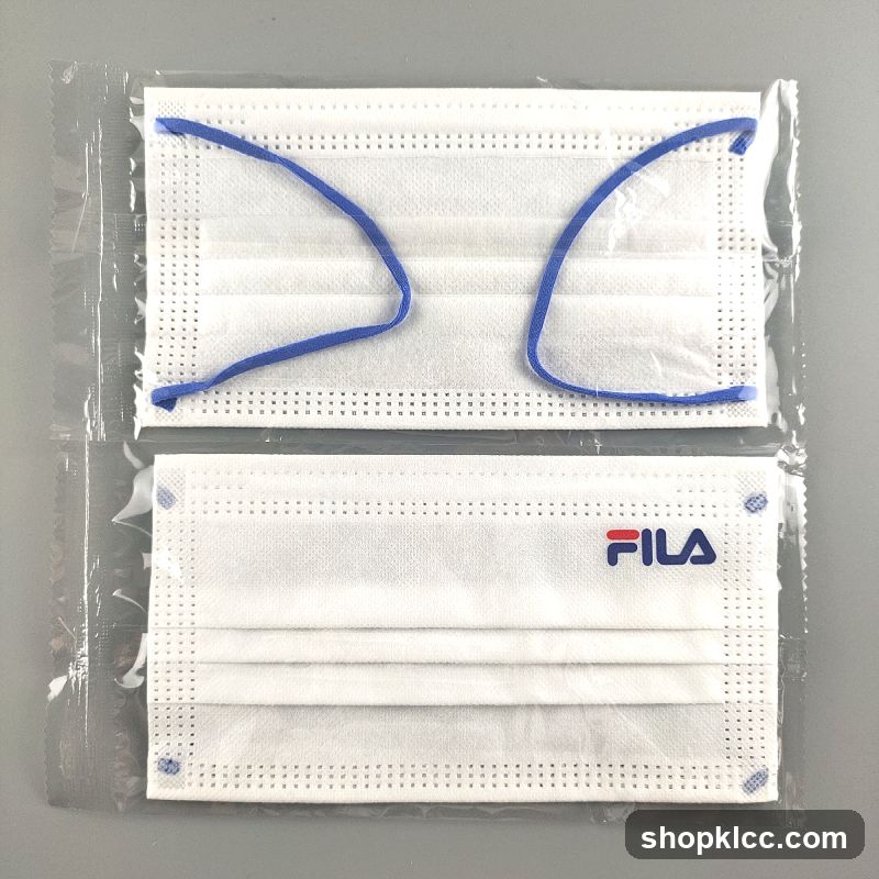 FILA branded masks in packaging