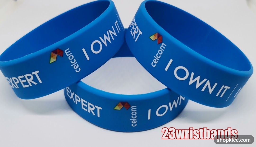 Blue Wristbands with Celcom Logo