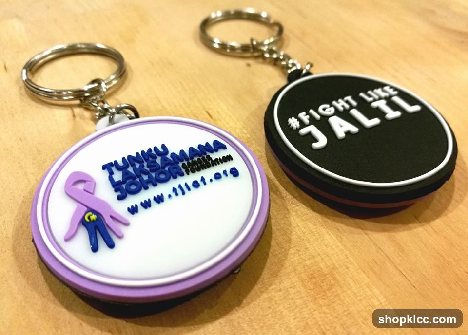 Keychains with Cancer Awareness and Support Messages