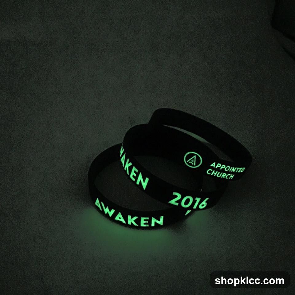 Glow-in-the-dark wristbands