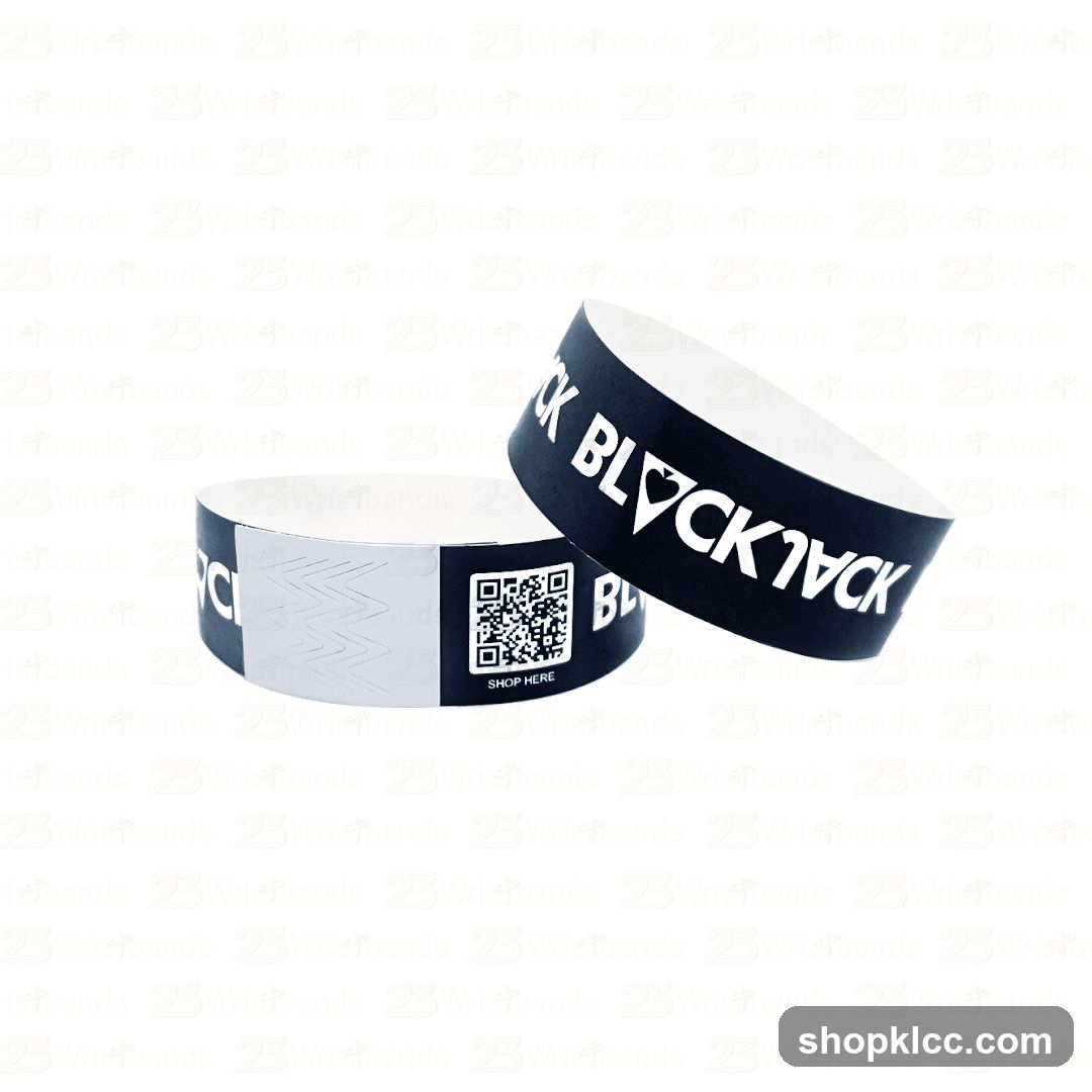 Wristbands with QR Code and Text