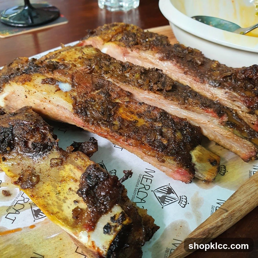 Grilled Ribs on Paper Liner