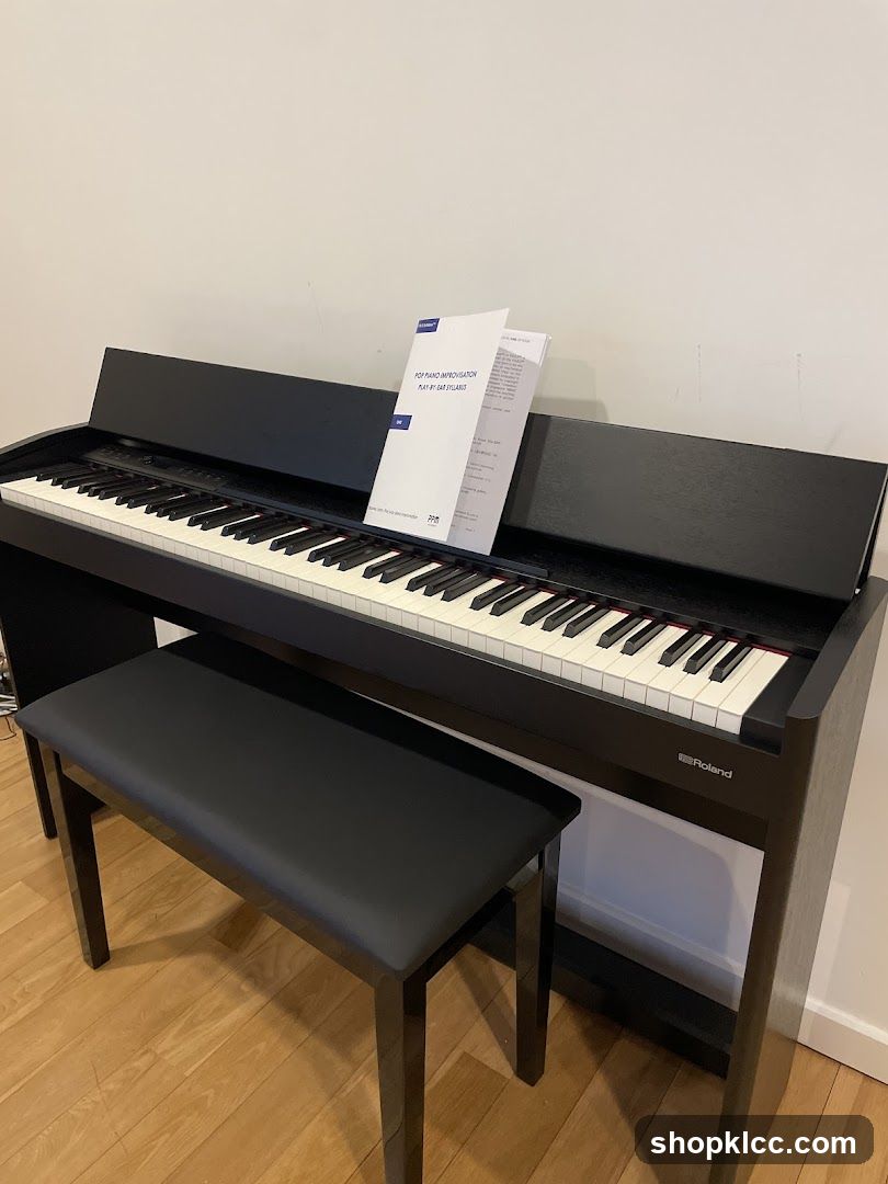 Digital Piano with Sheet Music
