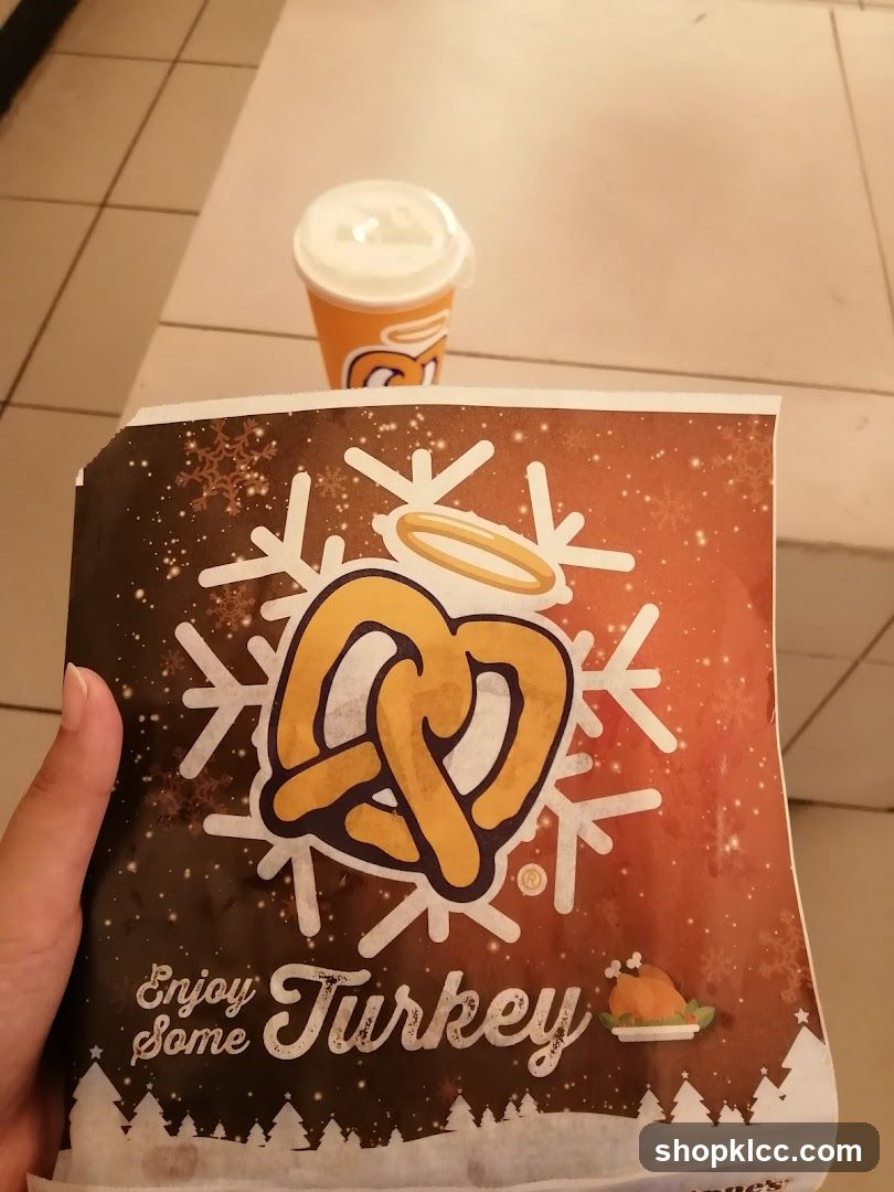 Holiday Pretzel Bag and Drink