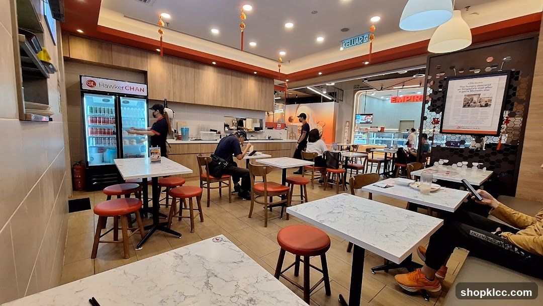 Restaurant Interior with Staff and Customers