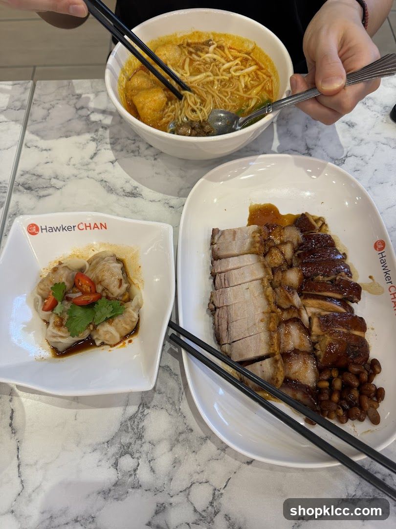 Hawker Chan Meal Spread