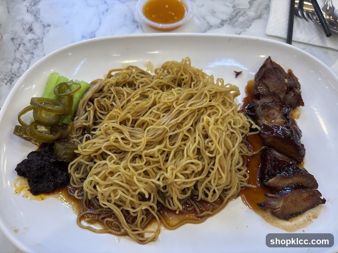 Noodle Dish with Char Siu and Pickles
