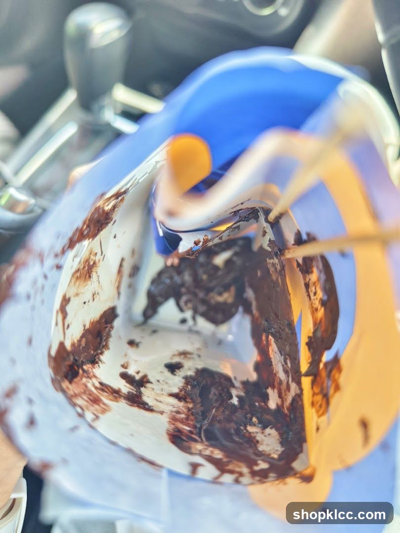 Chocolate Smears in a Container