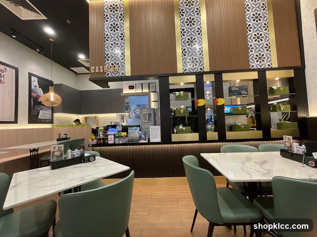 Restaurant Interior with Cashier Counter