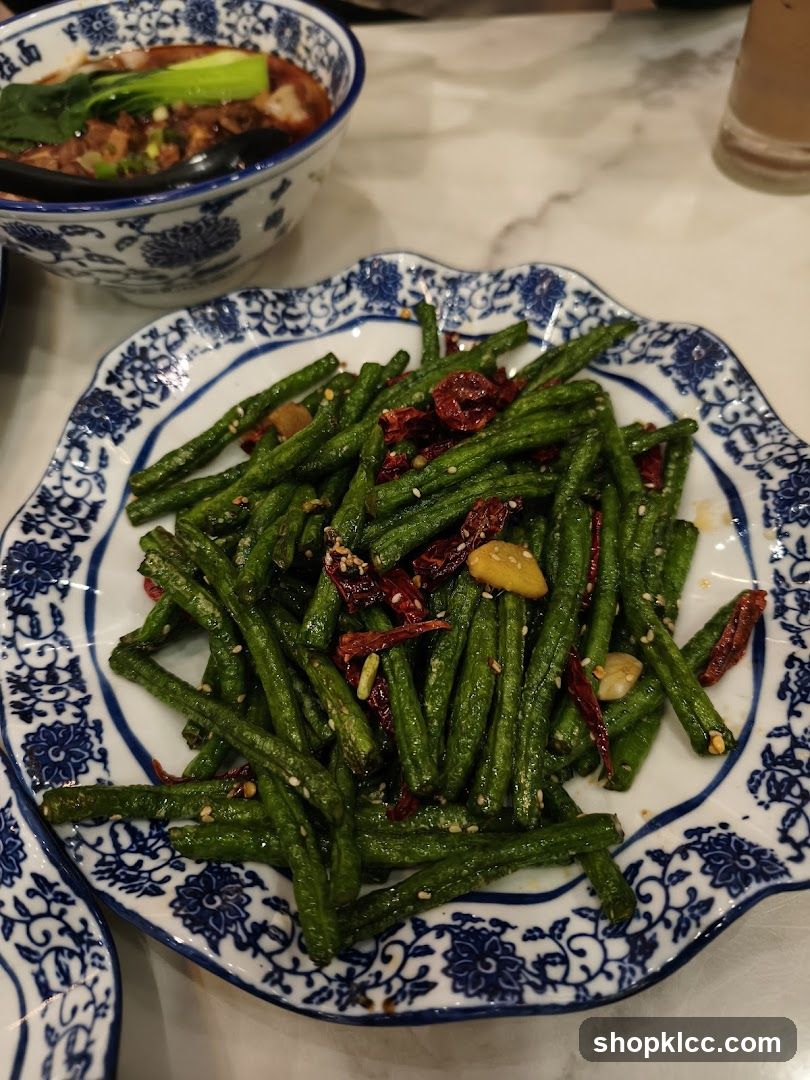 Stir-fried Green Beans with Dried Chilies