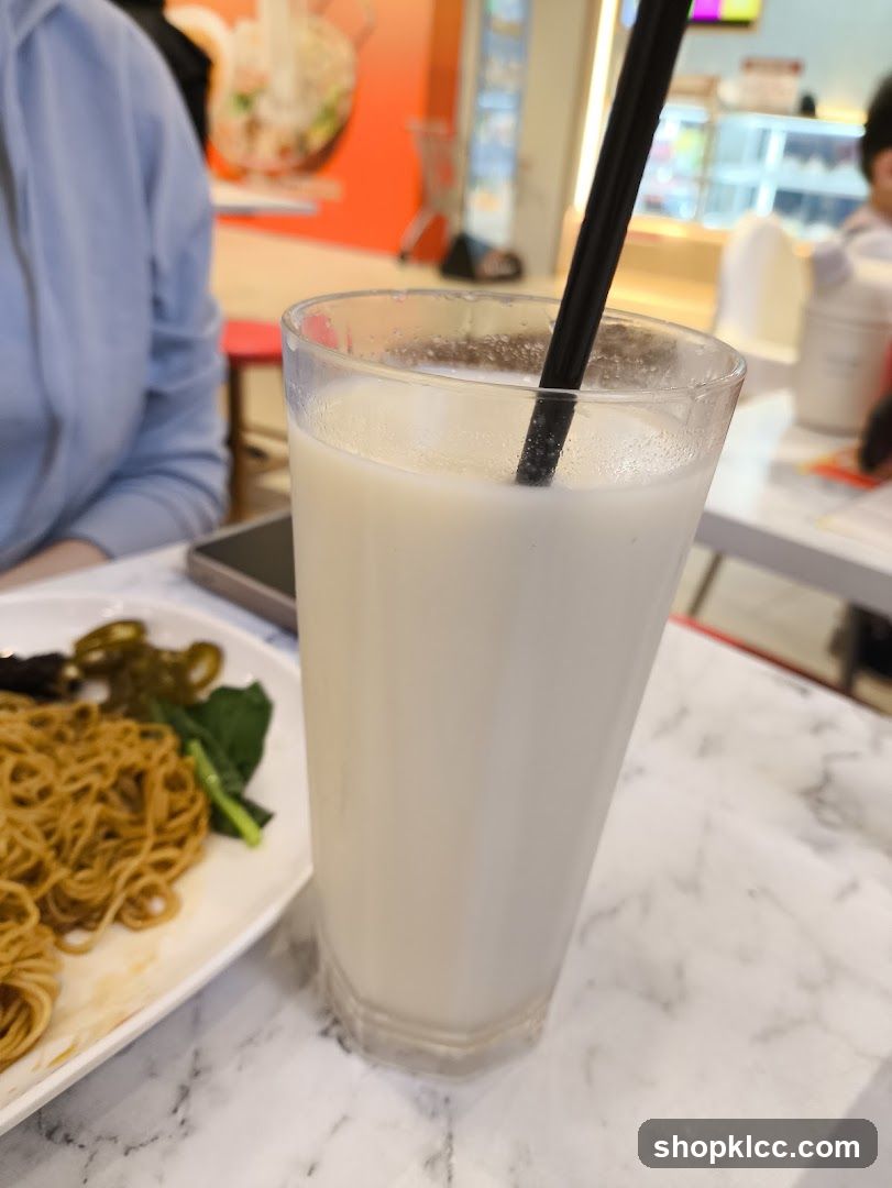 Dining Scene with Milk and Noodles