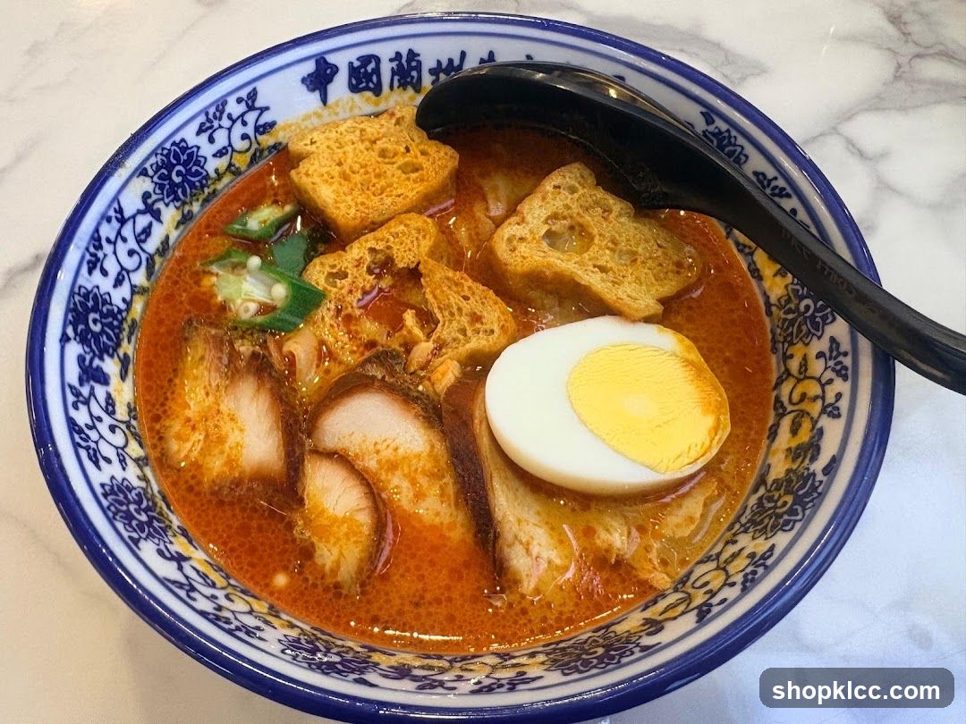 Ramen Bowl with Broth and Tofu Puffs