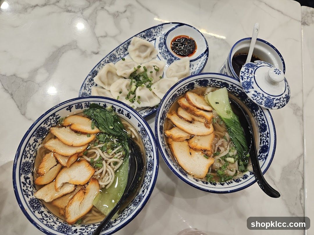 Noodle and Dumpling Meal