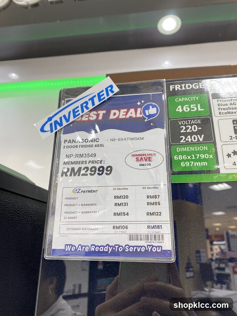 Panasonic Fridge Price Tag