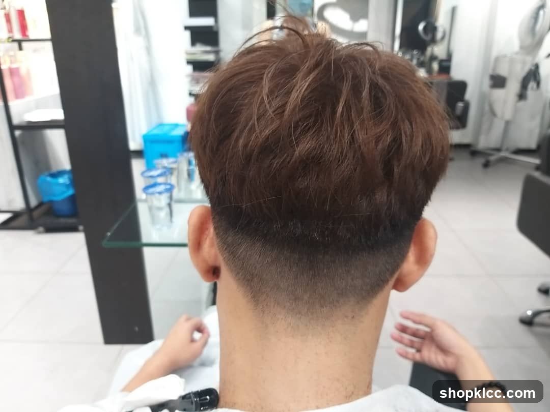 Haircut in Salon Interior