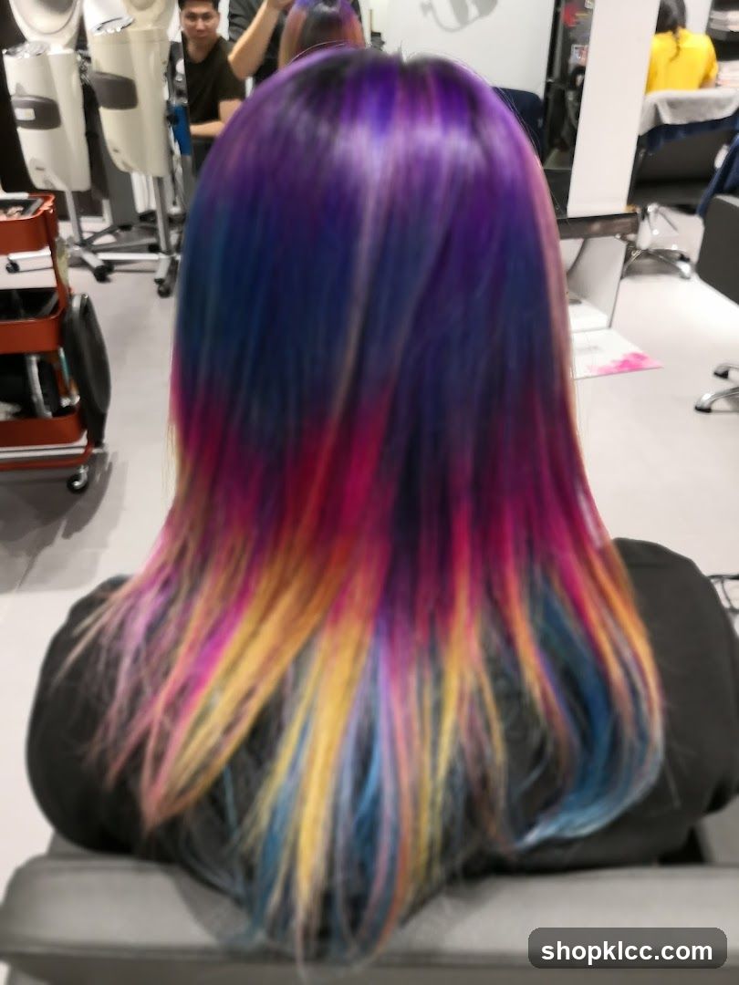 Rainbow Hair at Salon