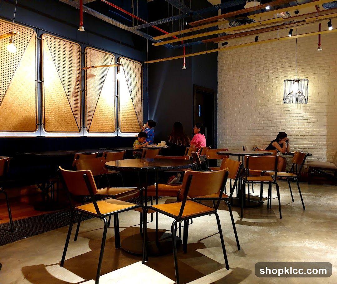 Interior of a cafe with patrons