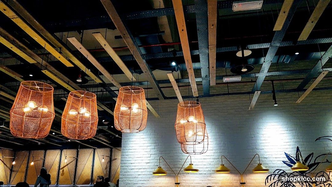 Restaurant Interior with Decorative Lighting