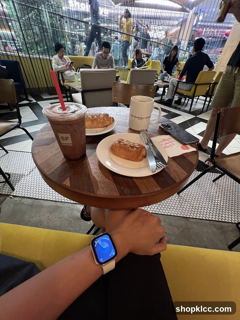 Coffee and Pastries at a Cafe