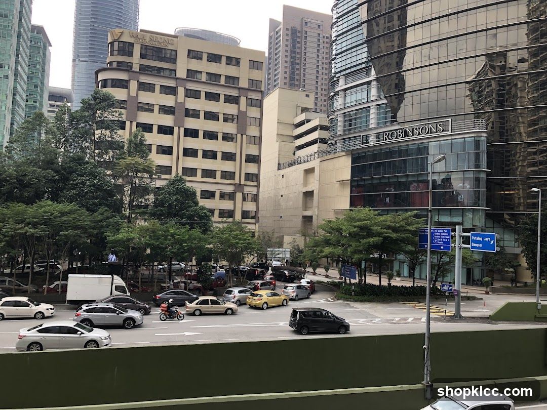 City Street with Buildings and Traffic