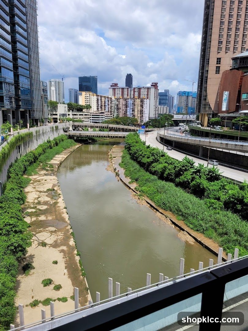 Cityscape with River and Buildings
