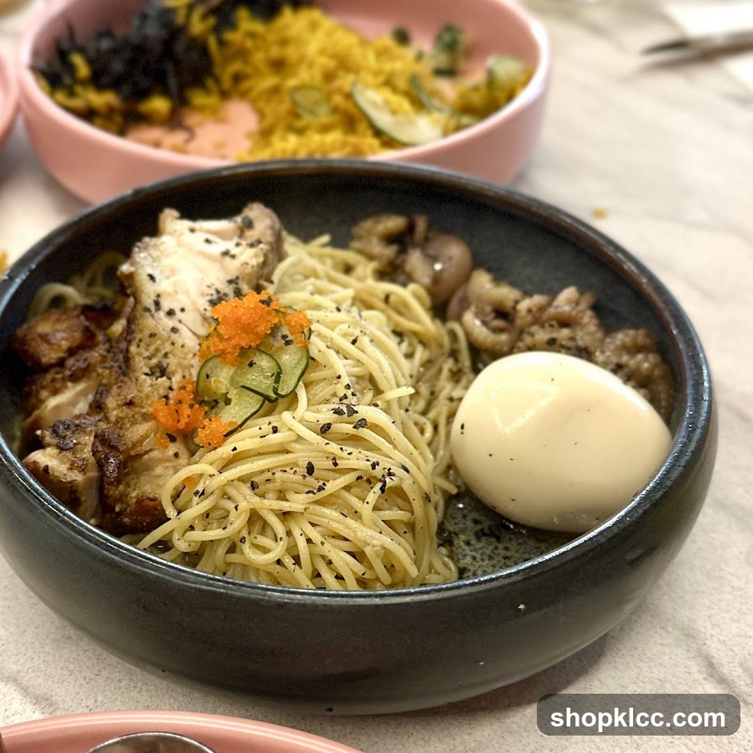 Noodle Dish with Chicken and Egg