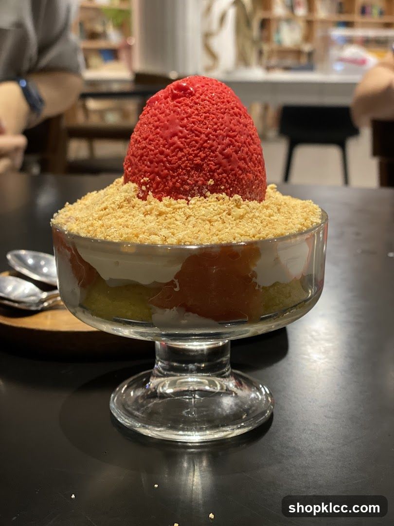 Dessert in a glass bowl