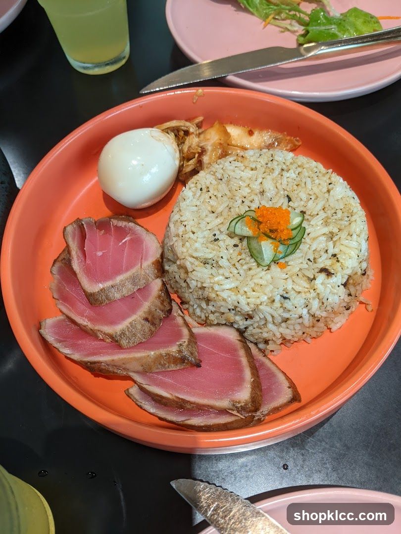 Seared Tuna with Rice and Egg