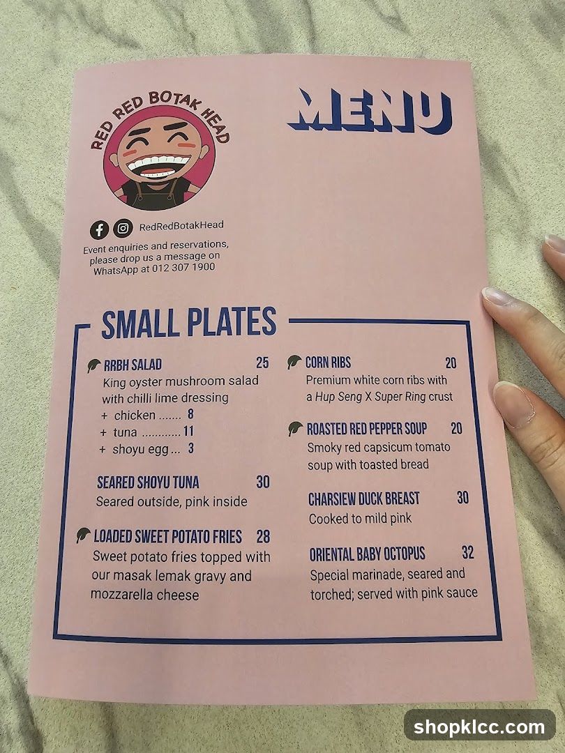 Red Red Botak Head Menu