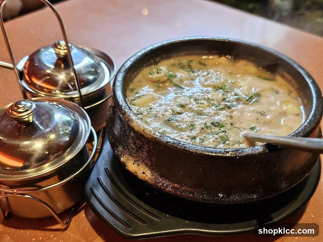 Hot Soup with Condiments
