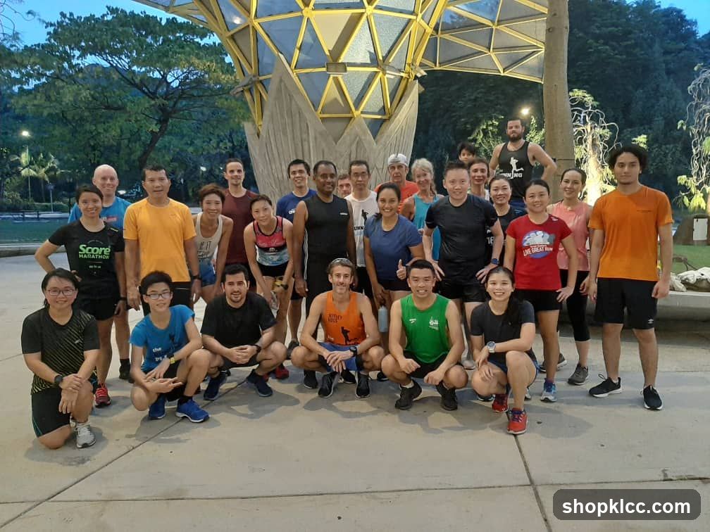 Group of Runners at Night