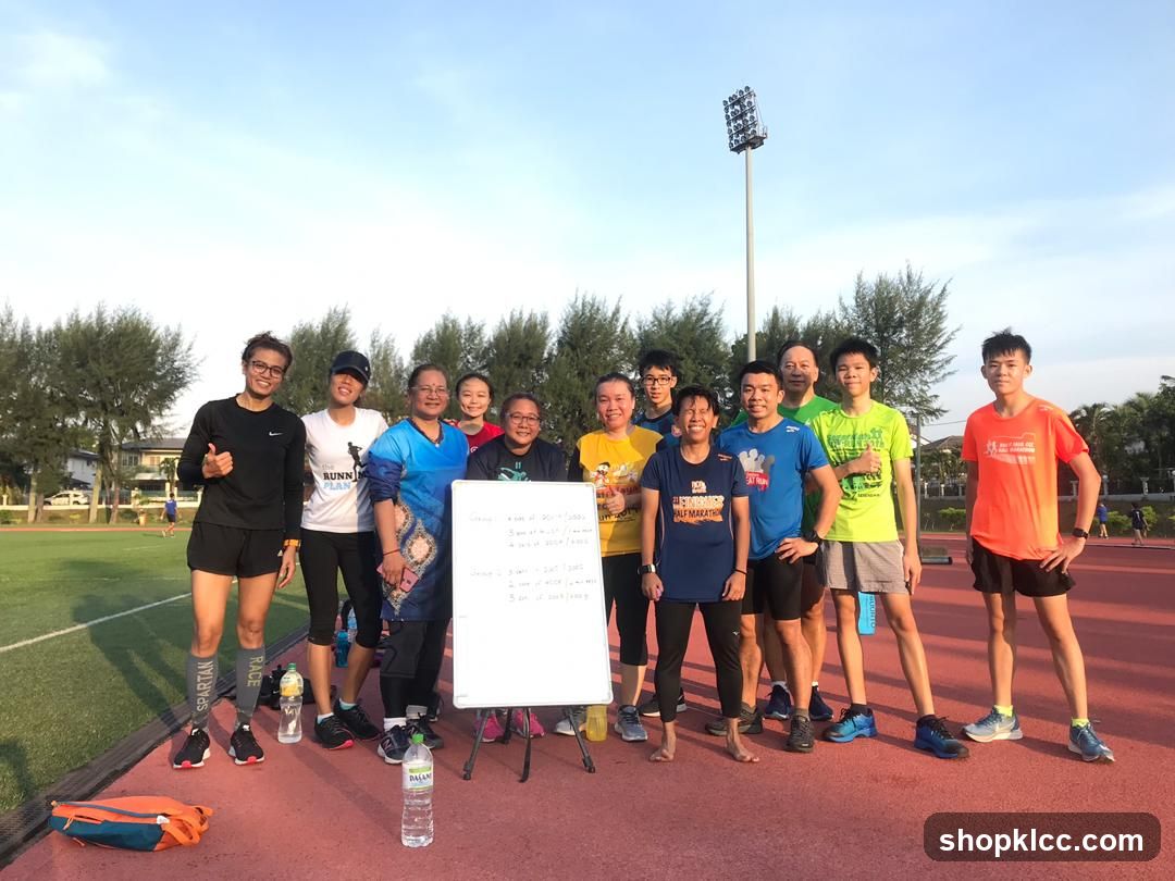 Group of runners on a track