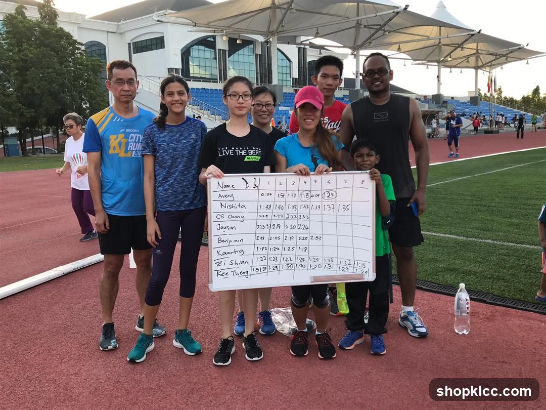 Group photo at a track event