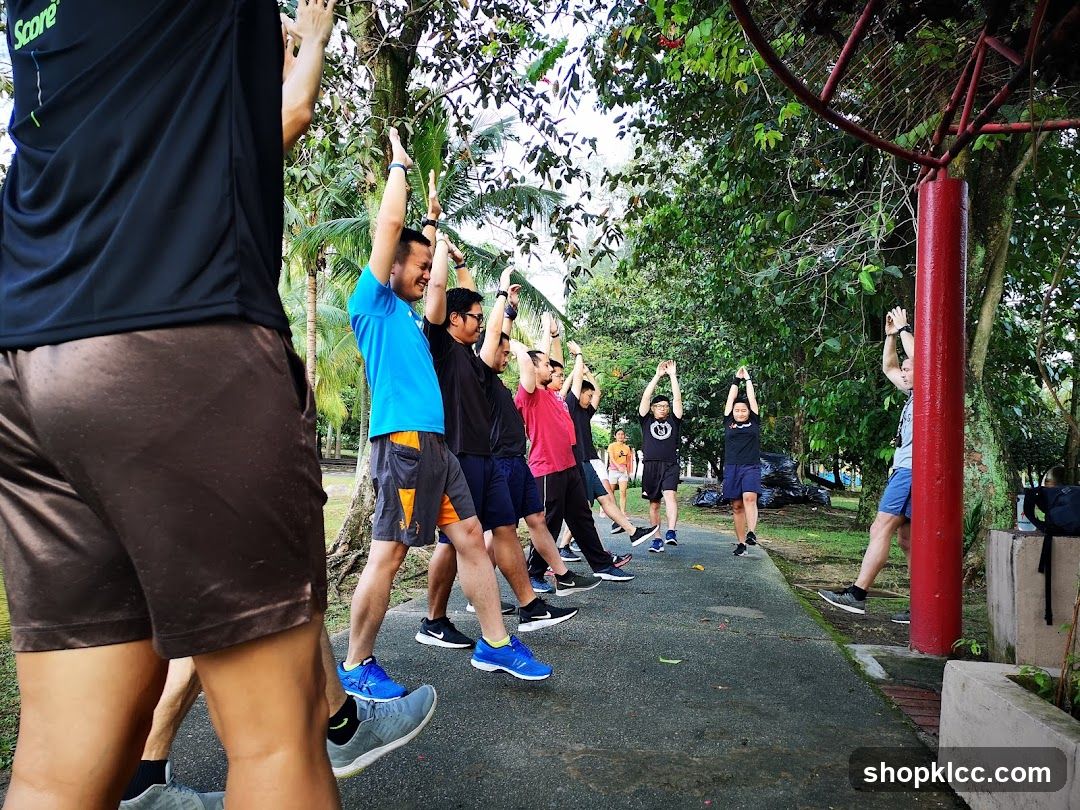 Outdoor Group Stretching Session