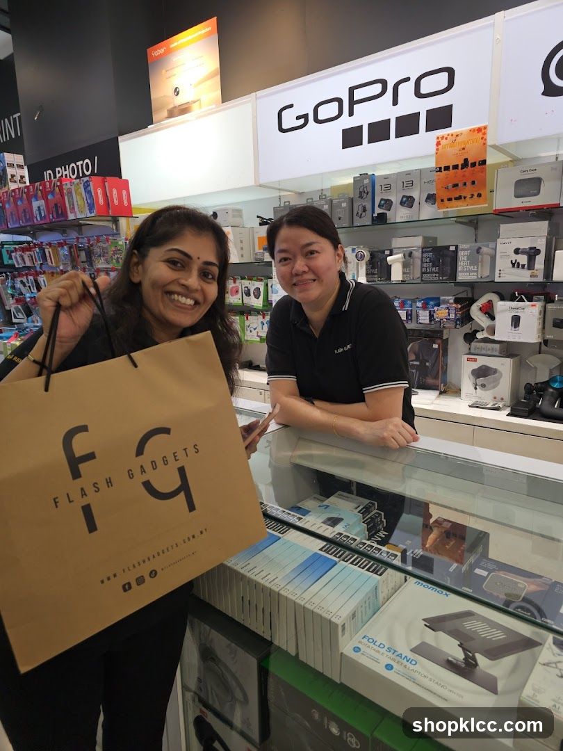 Customers in a Gadget Store