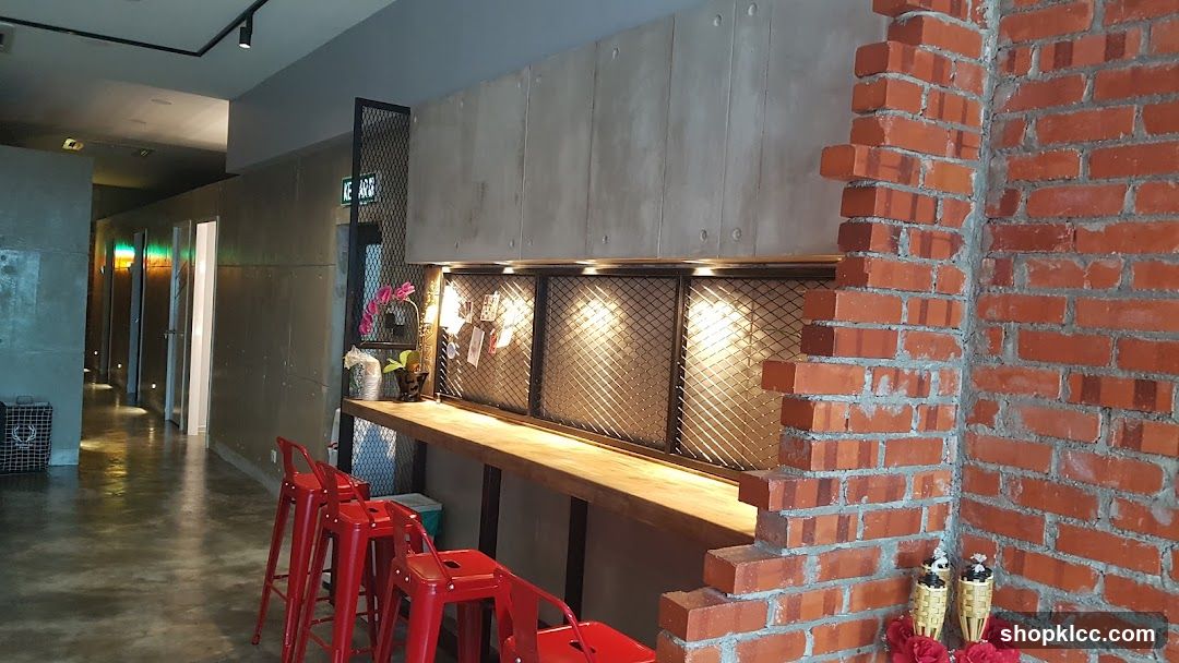 Interior of a modern café or restaurant