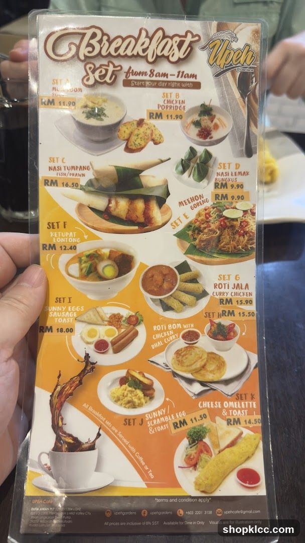 Breakfast Set Menu