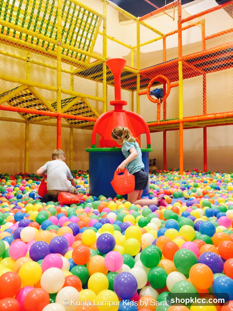 Kids playing in ball pit