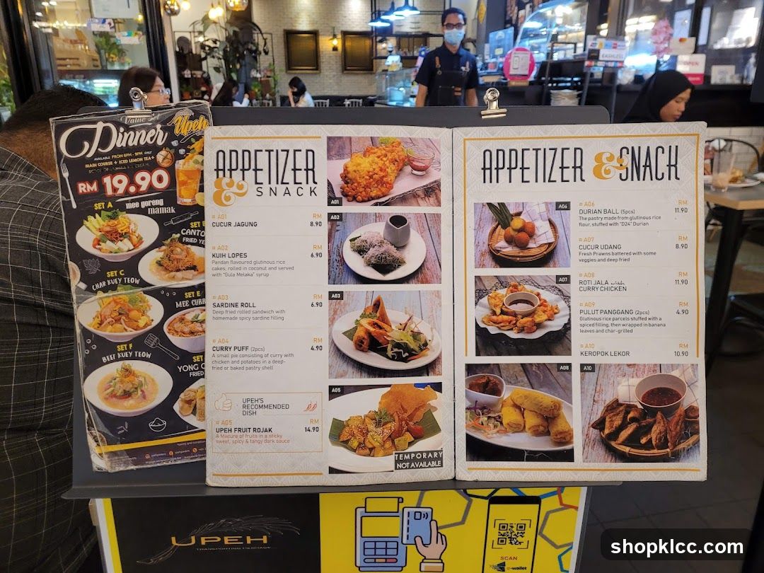 Appetizer & Snack Menu