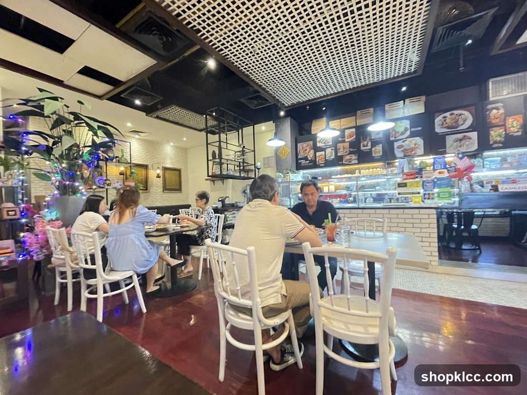 Restaurant Interior with Patrons