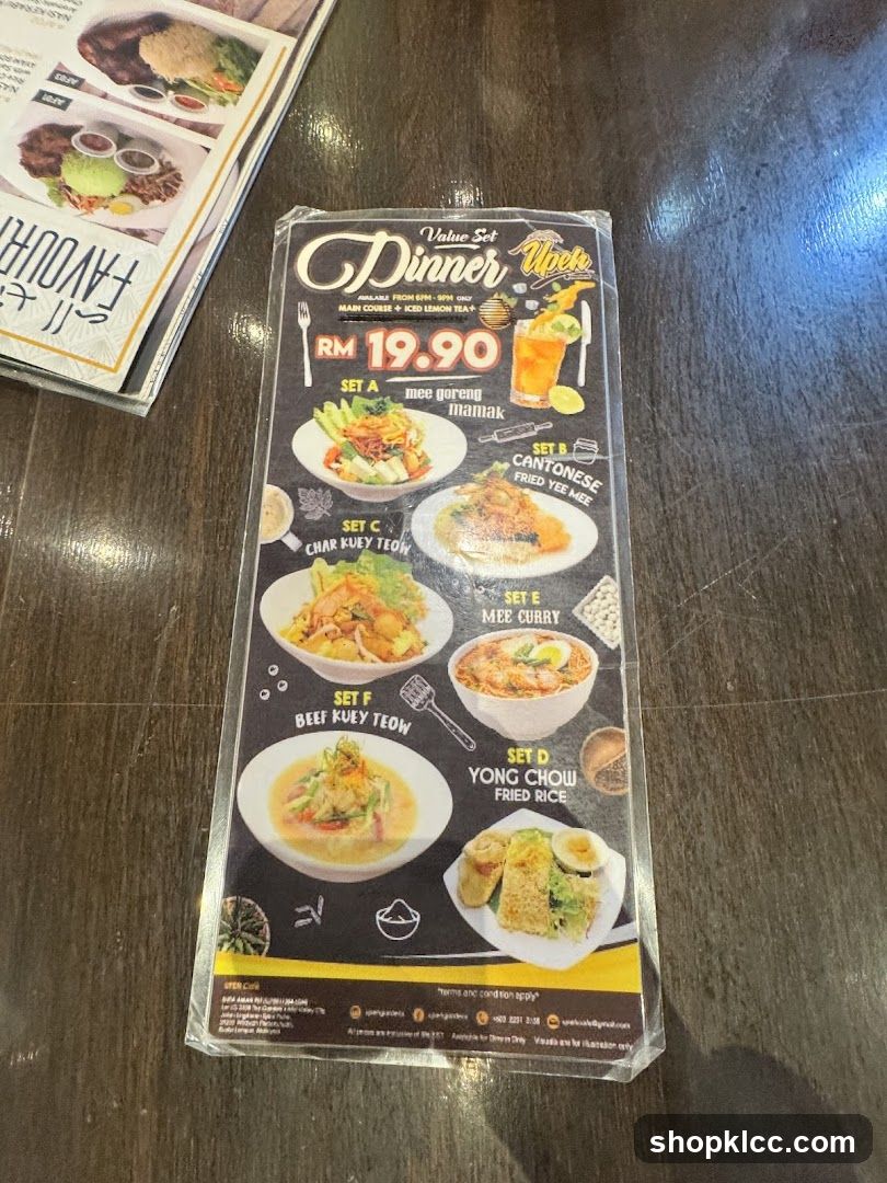 Dinner Value Set