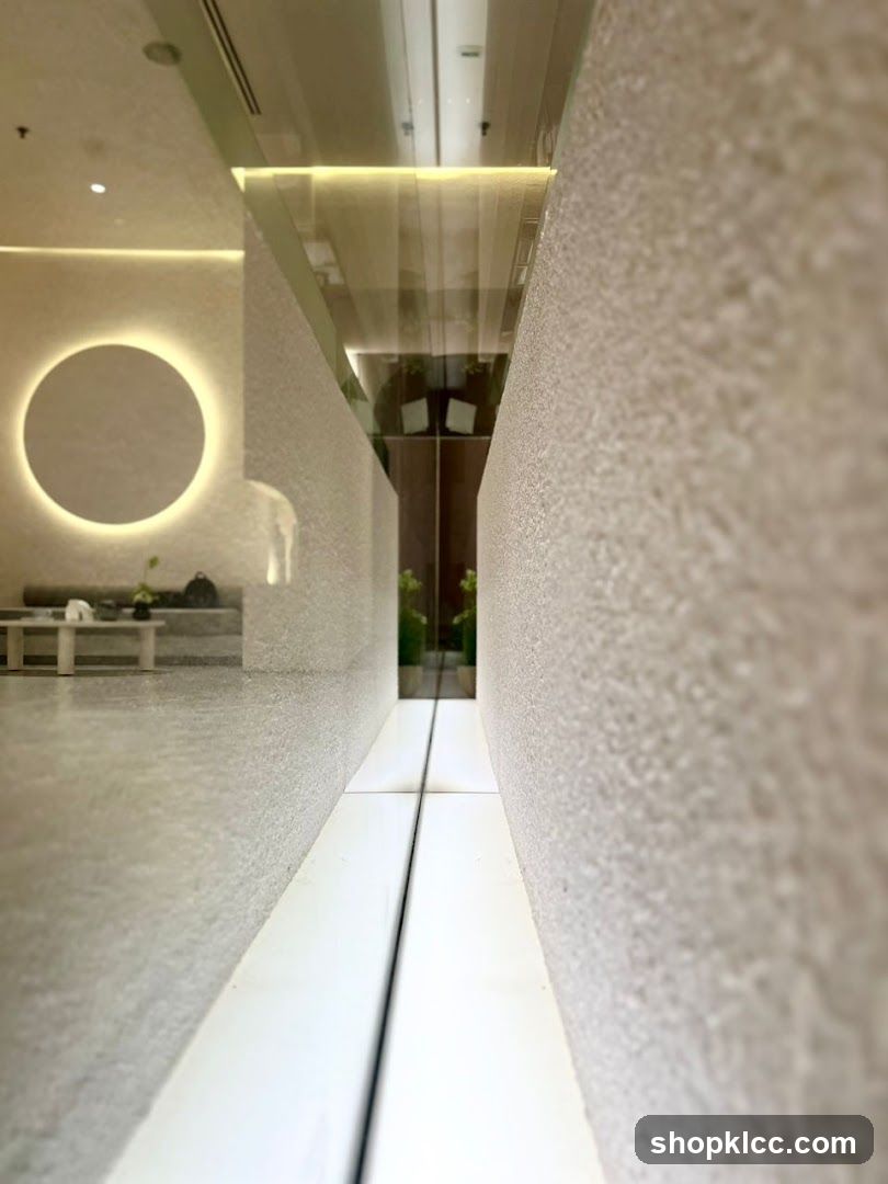 Modern Interior with Circular Light Feature
