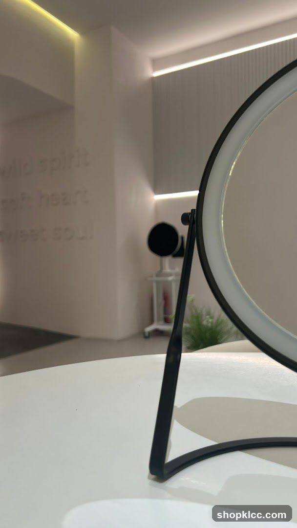 Mirror with inspirational text on wall