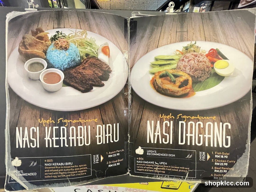 Upeh Signature Menu