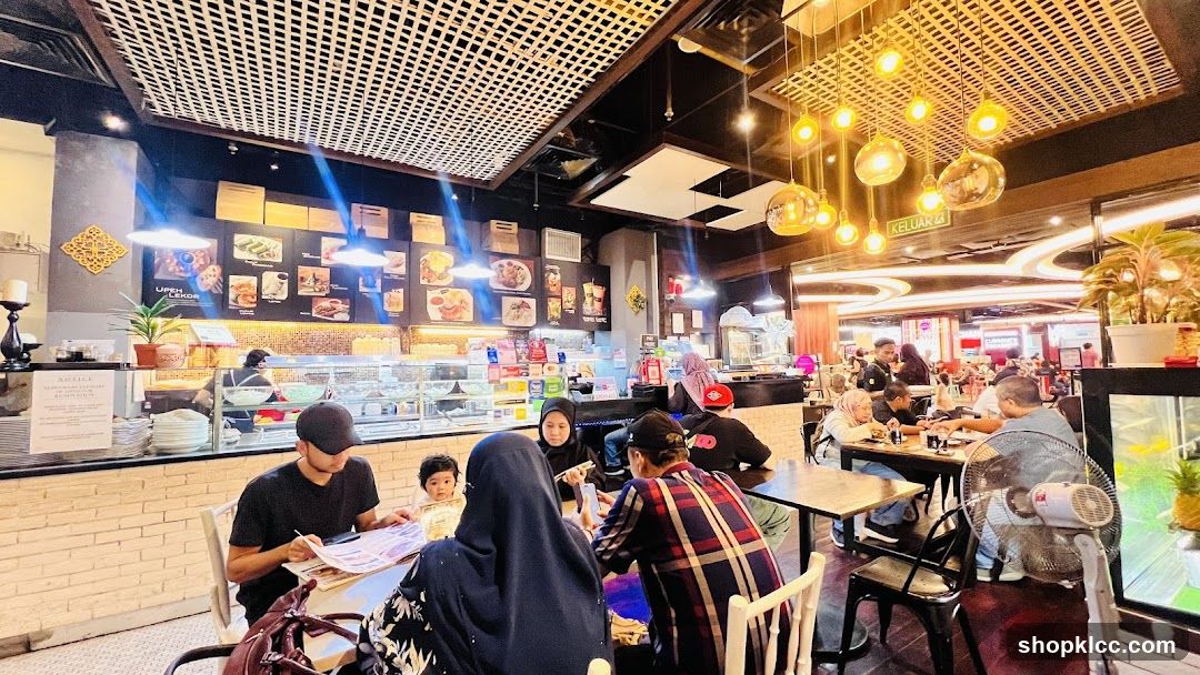 Diners at a Food Stall