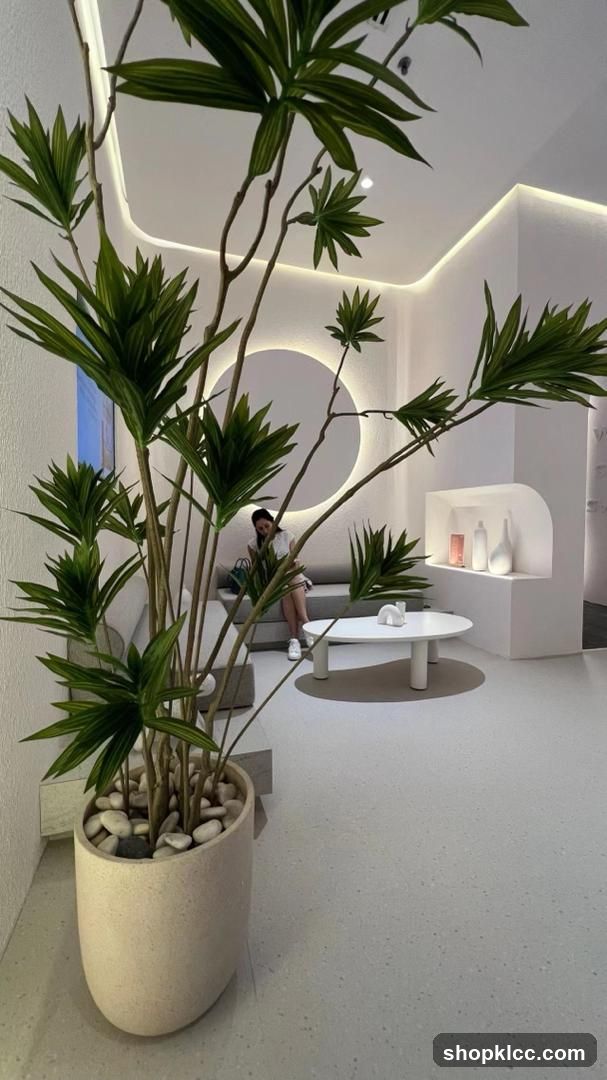 Modern Interior with Plant and Seating Area