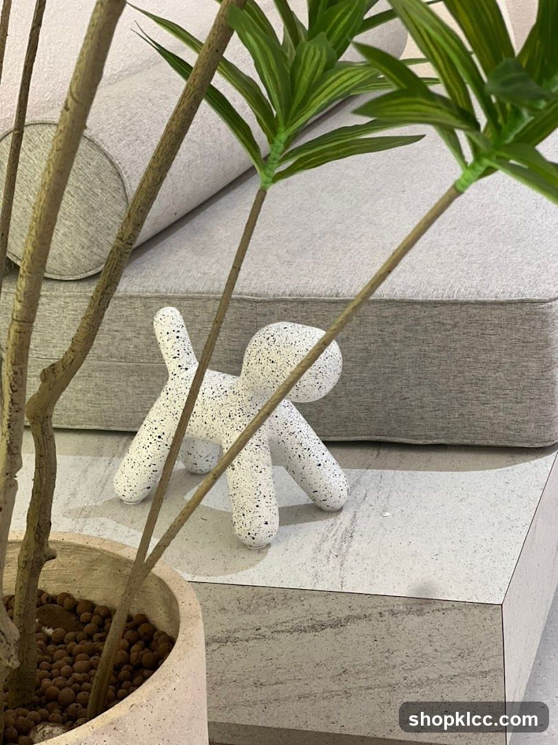 Decorative Dog Figurine on Coffee Table