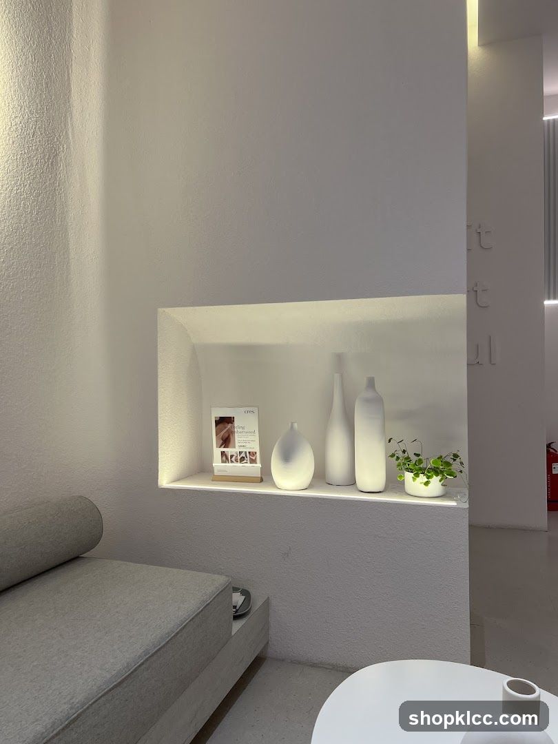 Modern Interior with Decorative Vases and Seating