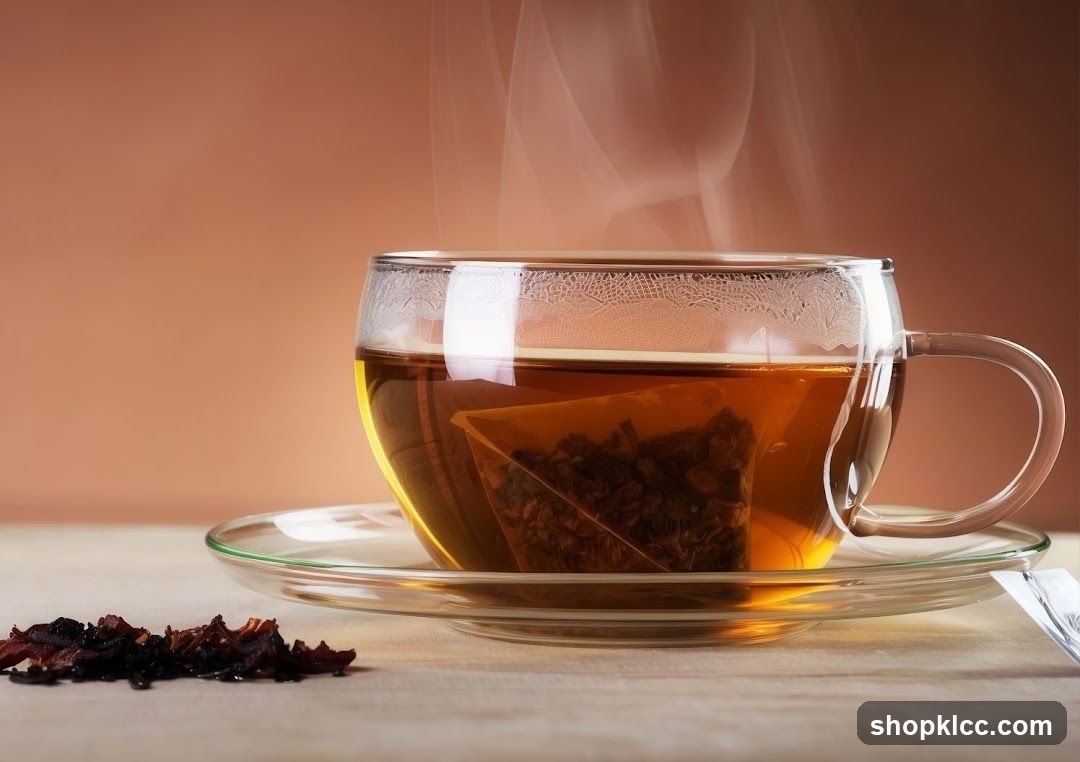 Steaming Tea in Glass Cup